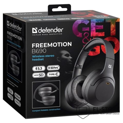 Defender DEFENDER SŁUCHAWKI BLUETOOTH FREEMOTION B690 CZARNE