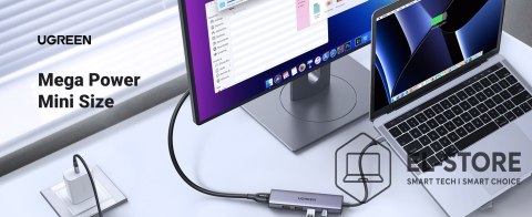 UGREEN Ugreen Adapter HUB CM511 USB-C do HDMI, 3x USB-A 3.0, SD/TF