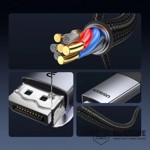 UGREEN Ugreen Kabel Display Port do HDMI DP119 4K, 1m, jednokierunkowy