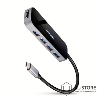 AXAGON Axagon HMC-6H4A stacja dokująca Przewodowa USB 3.2 Gen 1 (3.1 Gen 1) Type-C Czarny, Szary