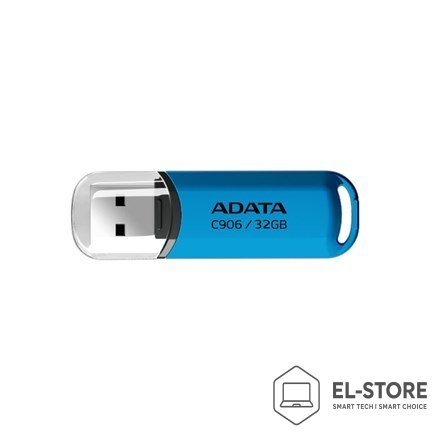 ADATA ADATA AC906-32G-RWB pamięć USB 32 GB USB Typu-A 2.0 Niebieski, Przezroczysty