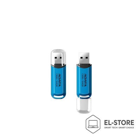ADATA ADATA AC906-64G-RWB pamięć USB 64 GB USB Typu-A 2.0 Niebieski, Przezroczysty