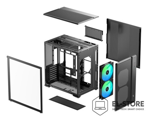 DEEPCOOL DeepCool CG590 MESH 2F Midi Tower Czarny