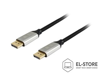 EQUIP Equip 119265 kabel DisplayPort 5 m Aluminium, Czarny