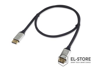 EQUIP Equip 119265 kabel DisplayPort 5 m Aluminium, Czarny
