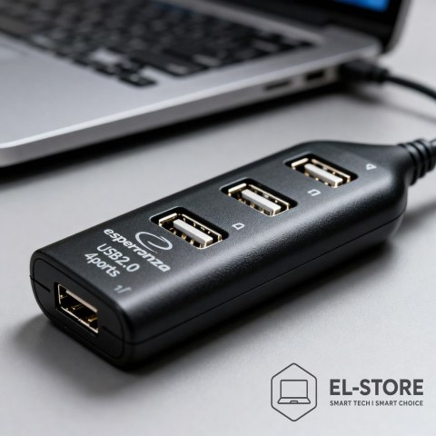 Esperanza Hub Esperanza EA116 (4x USB 2.0; kolor czarny)