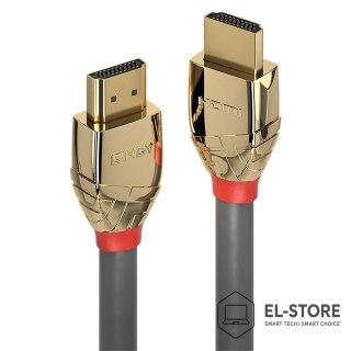 LINDY Lindy 37864 kabel HDMI 5 m HDMI Typu A (Standard) Złoto, Szary