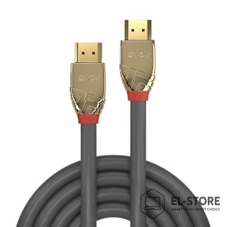 LINDY Lindy 37864 kabel HDMI 5 m HDMI Typu A (Standard) Złoto, Szary
