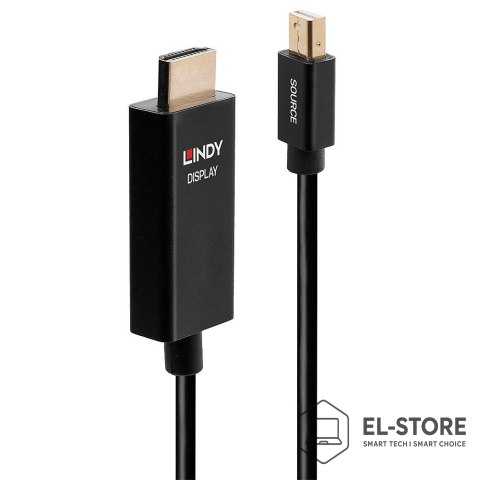 LINDY Lindy 40921 adapter kablowy 1 m Mini DisplayPort HDMI Czarny