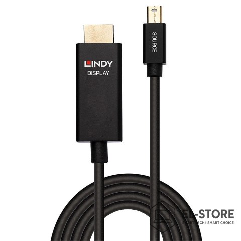 LINDY Lindy 40923 adapter kablowy 3 m Mini DisplayPort HDMI Typu A (Standard) Czarny