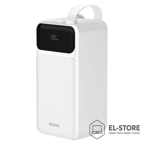SAVIO Savio BA-15 bank mocy Litowo-polimerowy (LiPo) 50000 mAh Biały