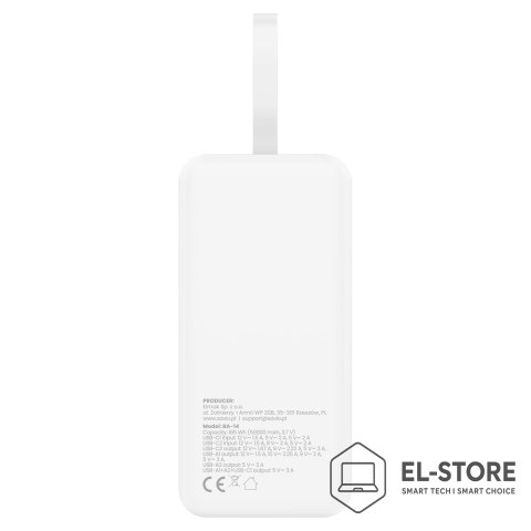 SAVIO Savio BA-15 bank mocy Litowo-polimerowy (LiPo) 50000 mAh Biały