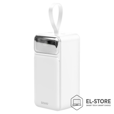 SAVIO Savio BA-15 bank mocy Litowo-polimerowy (LiPo) 50000 mAh Biały