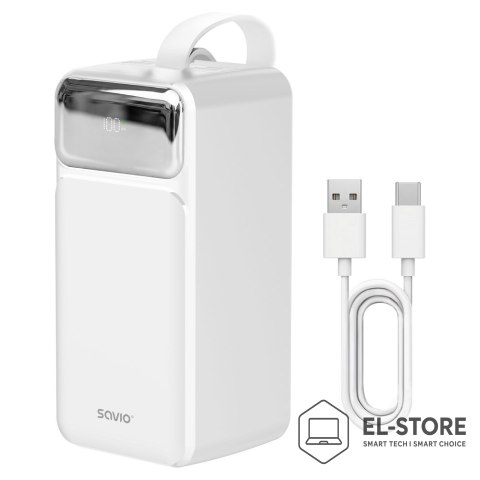 SAVIO Savio BA-15 bank mocy Litowo-polimerowy (LiPo) 50000 mAh Biały