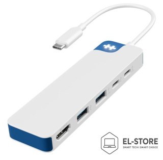 Targus HYPER HD4101BUGL stacja dokująca USB Type-C Niebieski, Biały