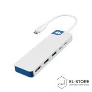 Targus HYPER HD4101BUGL stacja dokująca USB Type-C Niebieski, Biały