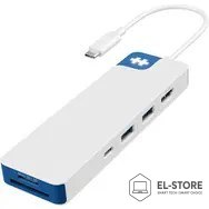 Targus HYPER HD4102BUGL huby i koncentratory USB 3.2 Gen 1 (3.1 Gen 1) Type-C 5000 Mbit/s Niebieski, Biały