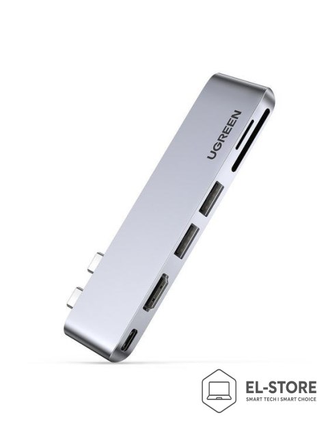 UGREEN Ugreen 80856 stacja dokująca 2 x USB 3.2 Gen 2 (3.1 Gen 2) Type-C Aluminium