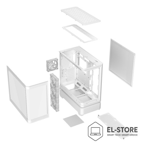 ASUS Obudowa ASUS PRIME AP304 TG ARGB WHITE