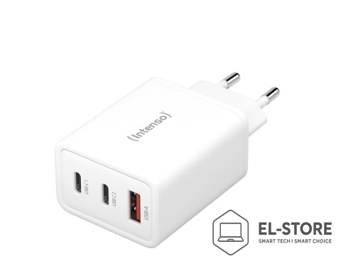 INTENSO Intenso POWER ADAPTER 1XUSB-A/2XUSB-C/7806512 Uniwersalne Biały Prąd przemienny Szybkie ładowanie Wewnętrzna