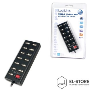 LogiLink LogiLink UA0126 huby i koncentratory USB 2.0 480 Mbit/s Czarny