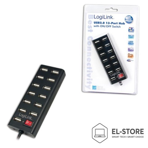 LogiLink LogiLink UA0126 huby i koncentratory USB 2.0 480 Mbit/s Czarny