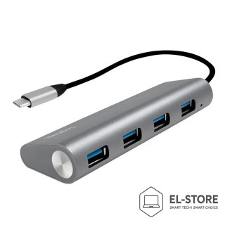 LogiLink LogiLink UA0309 huby i koncentratory USB 3.2 Gen 1 (3.1 Gen 1) Type-C 5000 Mbit/s Szary