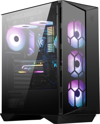 MSI Obudowa komputerowa MSI MPG GUNGNIR 110R Mid Tower Gaming Computer Case Black, USB 3.2 Gen2 Type C, 4x 120mm ARGB Fan, Mystic Li