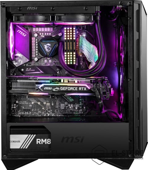 MSI Obudowa komputerowa MSI MPG GUNGNIR 110R Mid Tower Gaming Computer Case Black, USB 3.2 Gen2 Type C, 4x 120mm ARGB Fan, Mystic Li