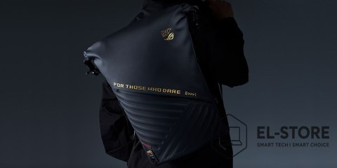 No name ASUS ROG SLASH Backpack Edition 20 plecak Plecak rolowany Czarny Poliester, Skóra woskowana (Pull Up)