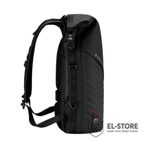 No name ASUS ROG SLASH Backpack Edition 20 plecak Plecak rolowany Czarny Poliester, Skóra woskowana (Pull Up)