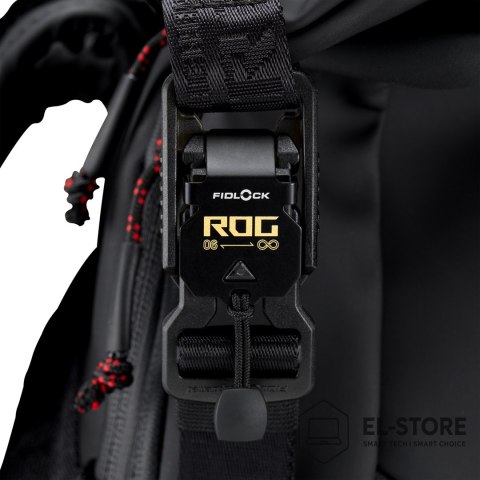No name ASUS ROG SLASH Backpack Edition 20 plecak Plecak rolowany Czarny Poliester, Skóra woskowana (Pull Up)