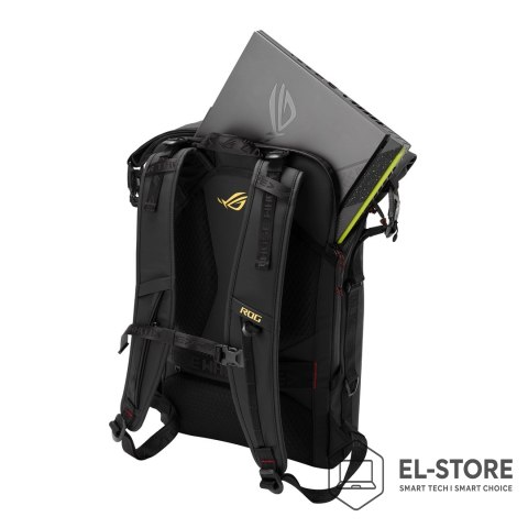 No name ASUS ROG SLASH Backpack Edition 20 plecak Plecak rolowany Czarny Poliester, Skóra woskowana (Pull Up)