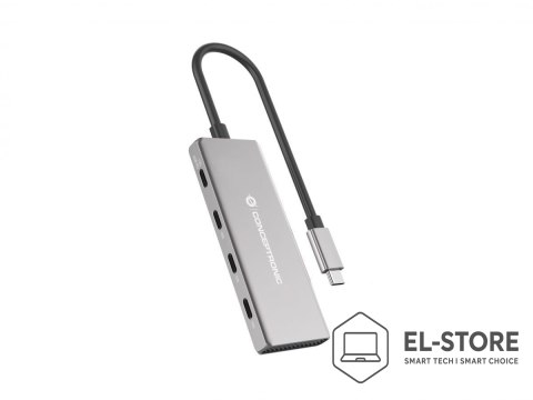 No name Conceptronic HUBBIES16G huby i koncentratory USB 3.2 Gen 2 (3.1 Gen 2) Type-C 10000 Mbit/s Szary