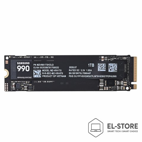 Samsung Dysk SSD Samsung 990 PCIe 4.0 NVMe M.2 MZ-V9V1T0BW