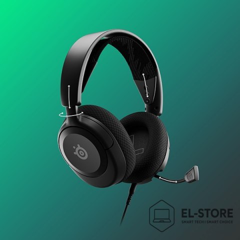 SteelSeries Słuchawki SteelSeries Arctis Nova 1 Black PC Odnowione