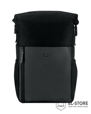 WENGER Wenger, UrbanOne Roll-Top 15.6" Laptop Backpack,Black