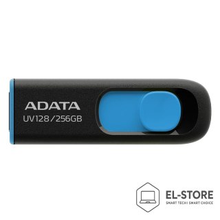 ADATA Pamięć USB ADATA UV128 256 GB USB Typu-A 3.2 Gen 1 (3.1 Gen 1) Czarny, Niebieski