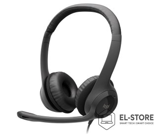 Logitech Zestaw słuchawkowy Logitech H390 Przewodowa Opaska na głowę Biuro/centrum telefoniczne USB Typu-A Czarny