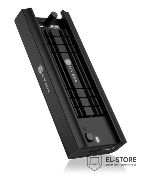 No name ICY BOX IB-180MC-C31 Obudowa SSD Czarny M.2