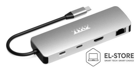 No name Port Designs 900164 stacja dokująca Przewodowa USB 3.2 Gen 1 (3.1 Gen 1) Type-C Stal nierdzewna