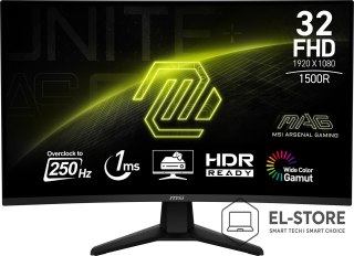 MSI MSI MAG 32C6X monitor komputerowy 80 cm (31.5") 1920 x 1080 px Full HD Czarny