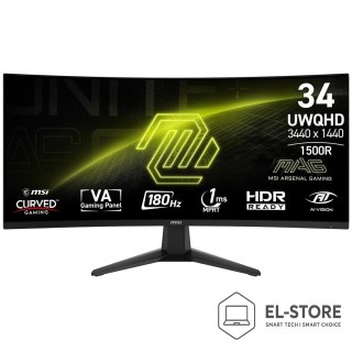MSI MSI MAG 346CQ monitor komputerowy 86,4 cm (34") 3440 x 1440 px UltraWide Dual Quad HD LCD Czarny