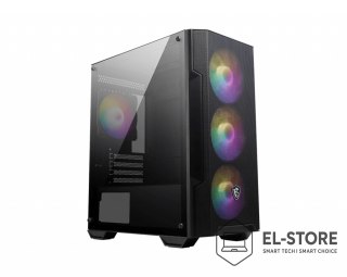 MSI MSI MAG FORGE M100A zabezpieczenia & uchwyty komputerów Micro Tower Czarny, Przezroczysty