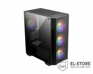 MSI MSI MAG FORGE M100A zabezpieczenia & uchwyty komputerów Micro Tower Czarny, Przezroczysty