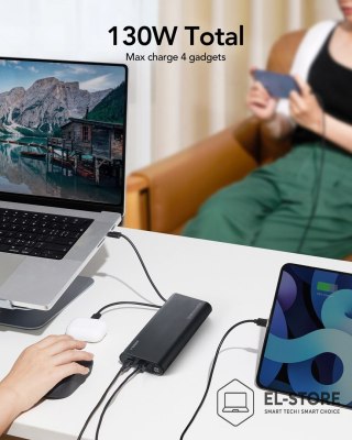 No name VEGER TC130 bank mocy Litowo-jonowa (Li-Ion) 25000 mAh Czarny