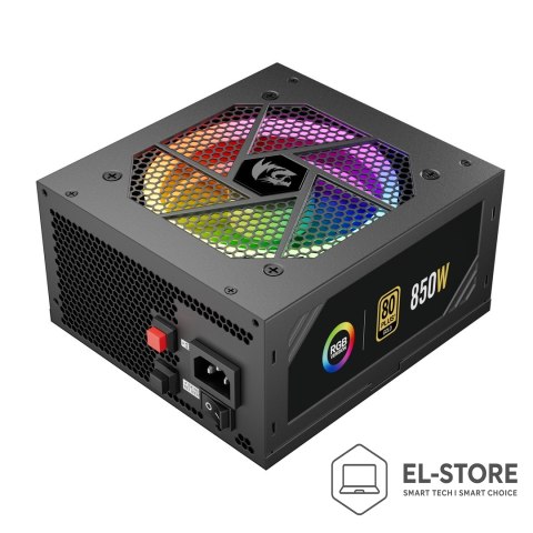 REDRAGON REDRAGON GC-PS007-1-V2 850W 80 Plus Gold LED moduł zasilaczy Czarny