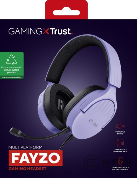Trust Słuchawki TRUST GXT489P FAYZO PURPLE