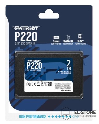 Patriot Memory SSD PATRIOT P220 2TB SATA3 2,5" P220S2TB25