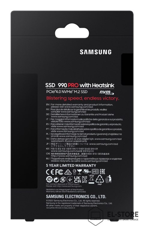 Samsung Samsung 990 PRO 2 TB M.2 PCI Express 4.0 NVMe V-NAND MLC
